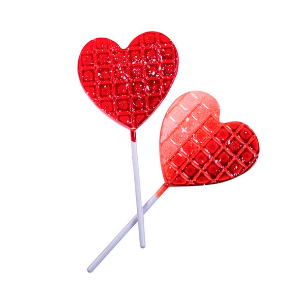 20L004 Martellato Heart Lollipop Mold Set – Pack of 2