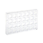 Martellato Praline Prisma Square Polycarbonate Chocolate Mold, 28 Cavities