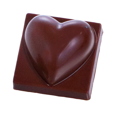Martellato Praline Beat Polycarbonate Chocolate Mold Heart Design, 24 Cavities