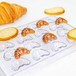 Martellato Croissant Polycarbonate Chocolate Mold, 16 Cavities