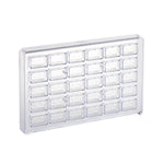 Martellato Rectangle Striped Praline Polycarbonate Chocolate Mold (30 Cavities)
