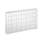 Martellato Square Stepped Top Polycarbonate Chocolate Mold, 30 Cavity