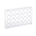 Martellato Round Structured Top Polycarbonate Chocolate Mold, 24 Cavity