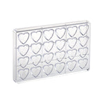 Martellato Diamond Heart Polycarbonate Praline Mold, 24 Cavities
