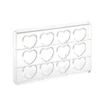 Martellato Heart Praline Polycarbonate Chocolate Mold, 12 Cavities