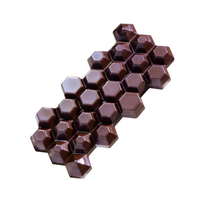 Martellato Hexagon 100 g Chocolate Bar Polycarbonate Mold, 3 Cavity