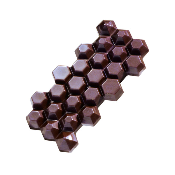 Martellato Hexagon 100 g Chocolate Bar Polycarbonate Mold, 3 Cavity