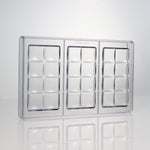 Martellato Quilted Chocolate Bar Polycarbonate Mold – 3 Cavity