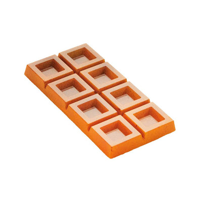 Martellato Block Chocolate Bar Mold, 3 Cavity Polycarbonate Tablet