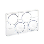Martellato 80 mm Half Sphere Polycarbonate Mold, 4 Cavities