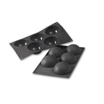 Martellato Silicone Half Sphere Mold – 3.15” x 1.57” (Black) – 5 Cavities