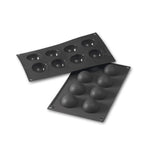 Martellato 2 in (50 mm) Half Sphere Silicone Mold, Black