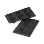Martellato 2.8 x 2.8 in, H 1.6 in Pyramid Silicone Mold, Black