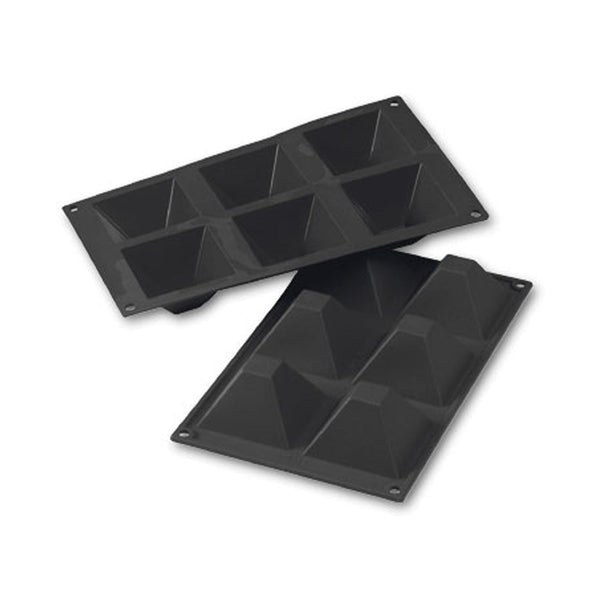 Martellato 2.8 x 2.8 in, H 1.6 in Pyramid Silicone Mold, Black