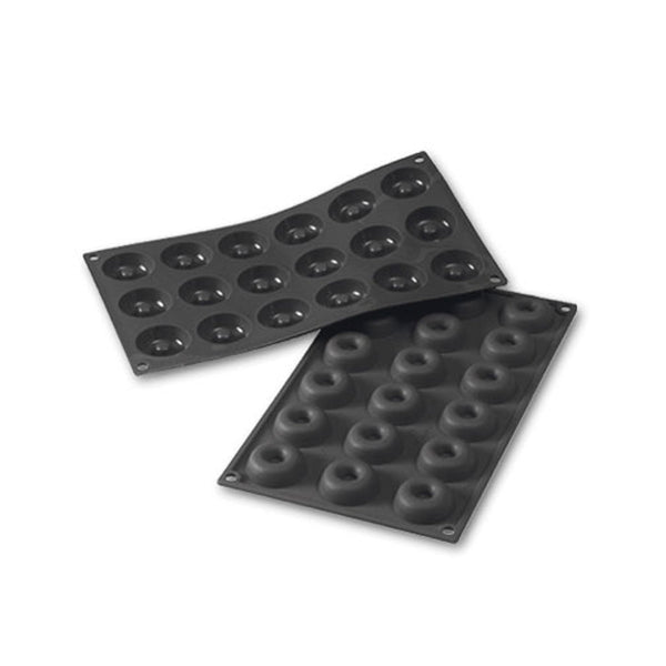 Martellato 1.6 in (41 mm) Mini Savarin Silicone Mold, Black