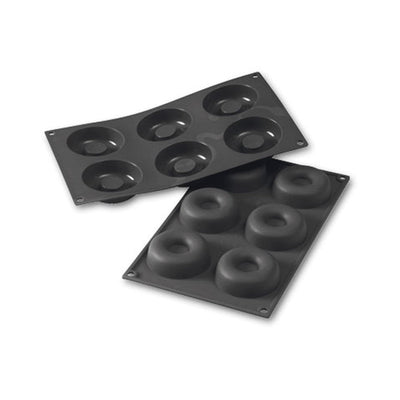 Martellato 2.8 in (72 mm) Savarin Silicone Mold, Black