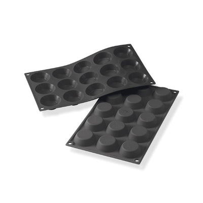 Martellato 2 in (50 mm) Tartlet Silicone Mold, Black