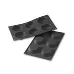Martellato 2.8 in (70 mm) Tartlet Silicone Mold, Black