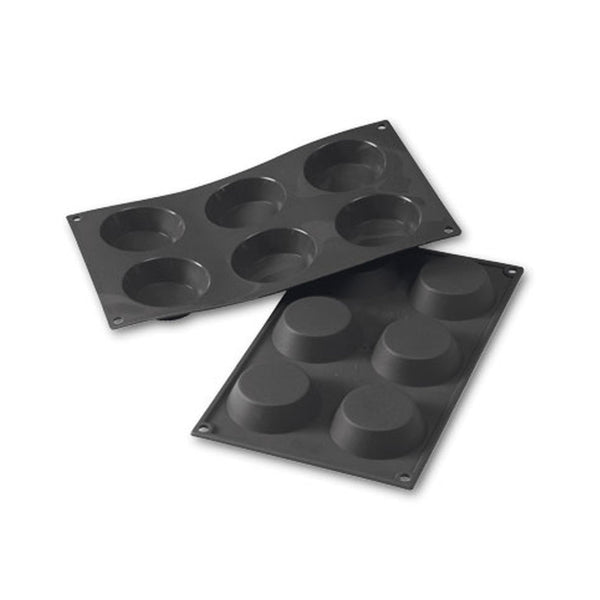 Martellato 2.8 in (70 mm) Tartlet Silicone Mold, Black