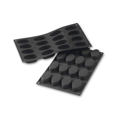 Martellato 2.2 x 1.3 in Oval Silicone Mold, Black