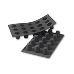 Martellato 1.4 in (35 mm) Baba Silicone Mold, Black