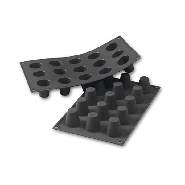 Martellato 1.4 in (35 mm) Baba Silicone Mold, Black
