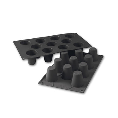 Martellato 1.8 in (45 mm) Baba Silicone Mold, Black
