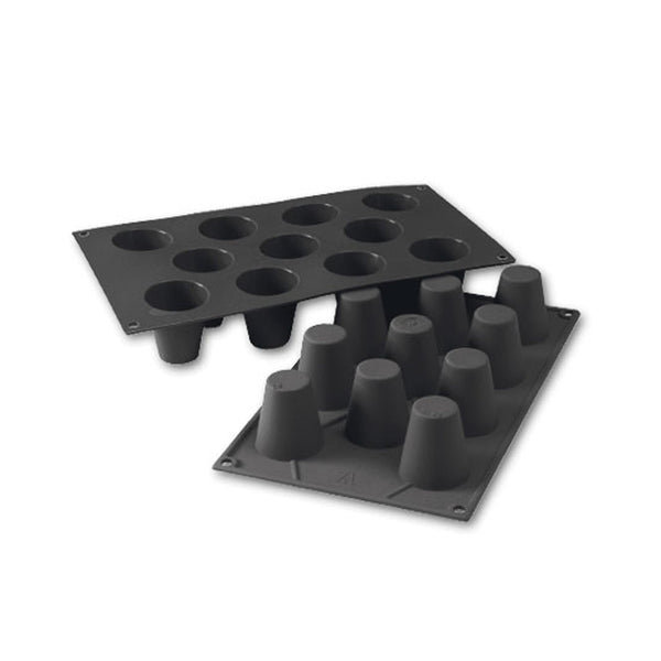 Martellato 1.8 in (45 mm) Baba Silicone Mold, Black