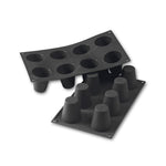 Martellato 2.2 in (55 mm) Baba Silicone Mold, Black