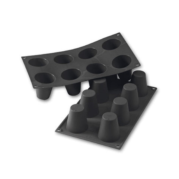 Martellato 2.2 in (55 mm) Baba Silicone Mold, Black