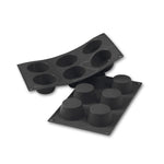 Martellato 2.7 in (69 mm) Muffin Silicone Mold, Black