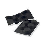 Martellato 3.2 in (81 mm) Muffin Silicone Mold, Black