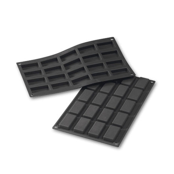 Martellato 1.9 x 1 in Financier Silicone Mold, Black