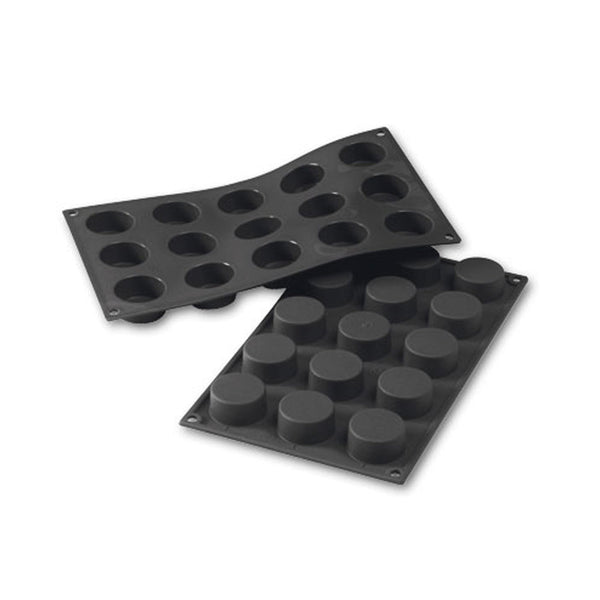 Martellato 1.6 in (40 mm) Petite Four Silicone Mold, Black
