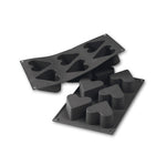 Martellato 2.6 in (65 mm) 3D Heart Silicone Mold, Black