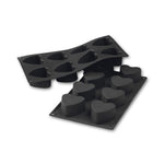 Martellato 2.4 in (60 mm) Heart Silicone Mold, Black