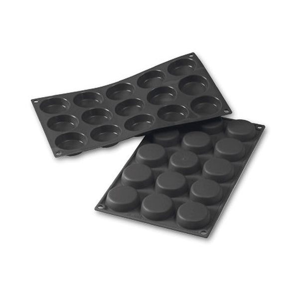 Martellato 2 in (50 mm) Flan Silicone Mold, Black