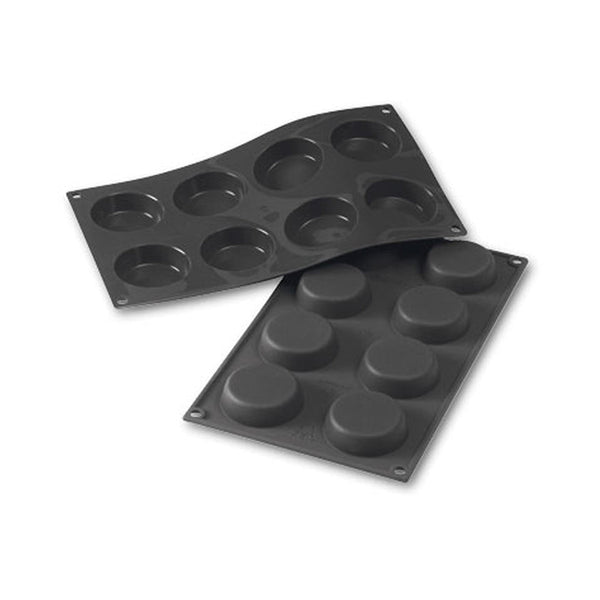 Martellato 2.4 in (60 mm) Flan Silicone Mold, Black