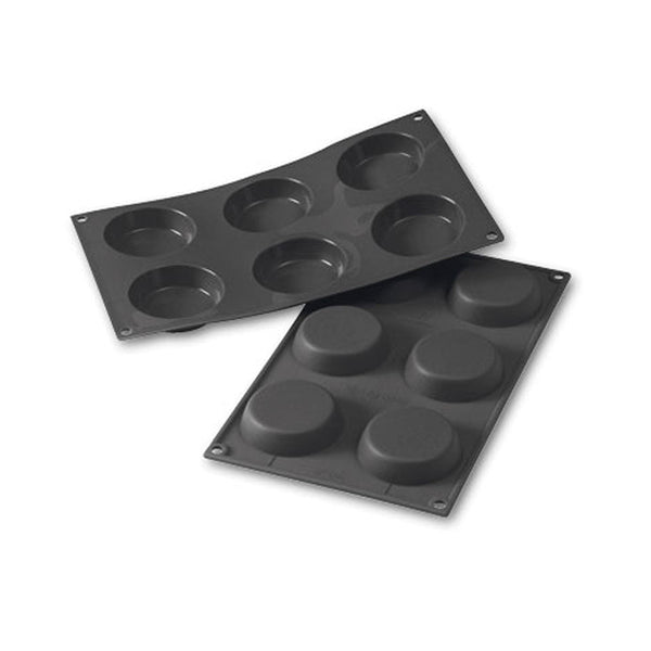 Martellato 2.8 in (70 mm) Flan Silicone Mold, Black