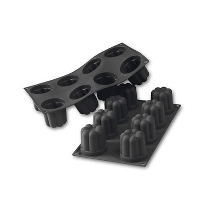 Martellato 2.2 in (57 mm) Bavarian Silicone Mold, Black