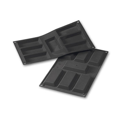 Martellato 3.7 x 1.8 in Large Financier Silicone Mold, Black