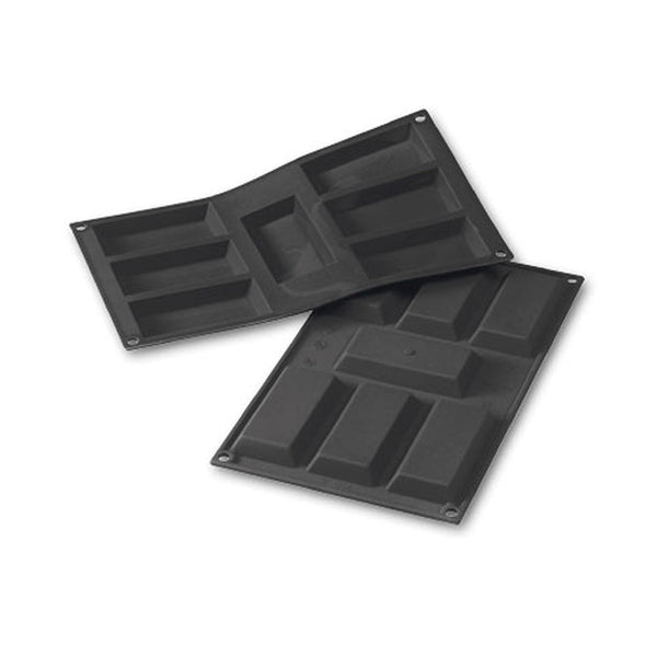 Martellato 3.7 x 1.8 in Large Financier Silicone Mold, Black