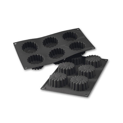 Martellato 2.8 in (70 mm) Marguerite Silicone Mold, Black