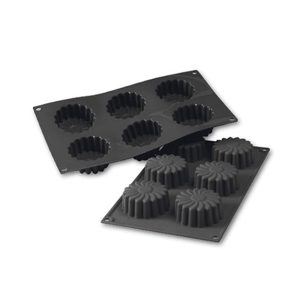 Martellato 2.8 in (70 mm) Marguerite Silicone Mold, Black