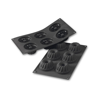 Martellato 70 mm Gugelhupf Silicone Mold, 6 Cavities