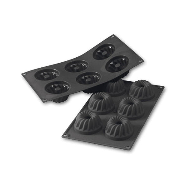 Martellato 70 mm Gugelhupf Silicone Mold, 6 Cavities