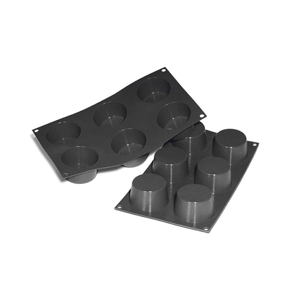 Martellato 2.7 in (68 mm) Muffin Silicone Mold, Black
