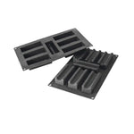 Martellato 3.7 x 1.4 in (95 x 35 mm) Marsigliese Silicone Mold, Black