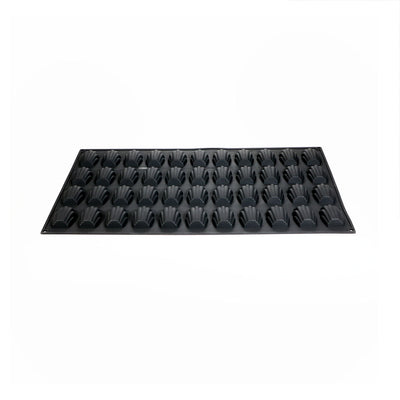 Martellato 3 x 1.8 in (75 x 45 mm) Madeleine Silicone Mold, Black