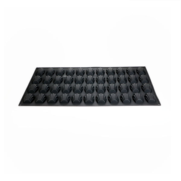 Martellato 3 x 1.8 in (75 x 45 mm) Madeleine Silicone Mold, Black